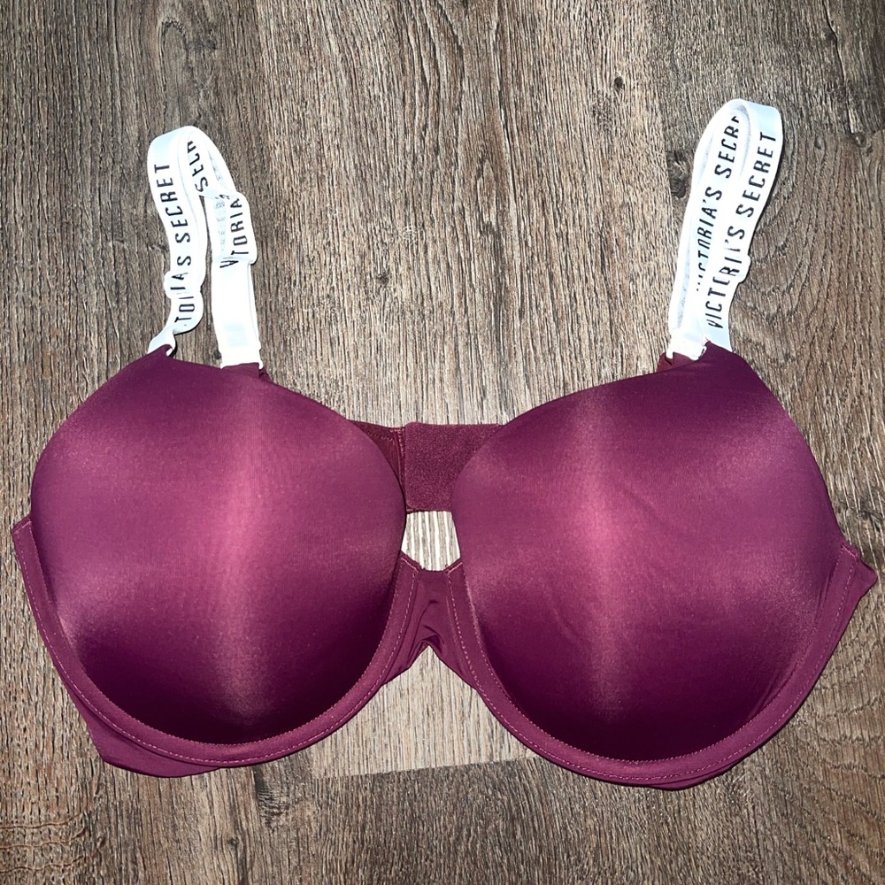 TWO New Victoria Secret Bra 36D Burgundy & Blue